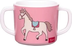 SIGIKID 25102 Melamin Tasse Pony Hoppe Dot Mädchen Kinder-Geschirr Empfohlen Ab Geburt Rosa/weiß
