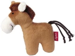 Sigikid Mini-Rassel Pferd Braun, Red Stars