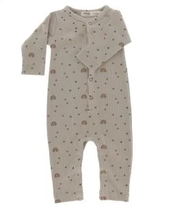 Snoozebaby Bio-Babyanzug Milky Rust Regenbogen - Größe 50-56