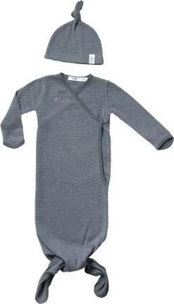 Snoozebaby Neugeborenenkokon Inkl. Mütze Storm Grey - 0-3 Monate