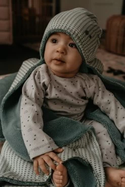 Snoozebaby Bio-Wickeltuch Trendy Wrapping - Smokey Green -Kinder Welt Verkauf snoozebaby organic wrap blanket trendy wrapping 90x110cm smokey green 3