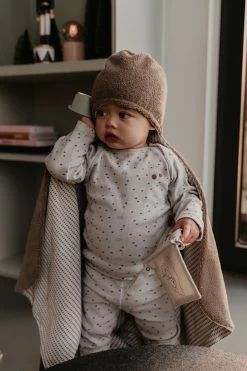 Snoozebaby Wickeldecke Trendy Wrapping Warm Braun - 90x110cm -Kinder Welt Verkauf snoozebaby organic wrap blanket trendy wrapping 90x110cm warm brown