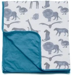 Snoozebaby Summer Crib Blanket Storm Blue