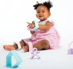 Spiel-Beißring 2-teilig, 100% Silikon, Fördert Feinmotorik Und Sehsinn, Beruhigt Beim Zahnen -Kinder Welt Verkauf spiel beissring 2 teilig 100 silikon foerdert feinmotorik und sehsinn beruhigt beim zahnen 3