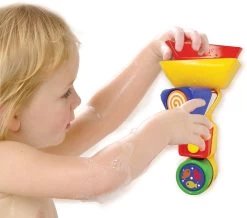 Tolo Bathtime Pour And Spin Shape Sorter Toy -Kinder Welt Verkauf tolo classic badspeelgoed waterrad 1