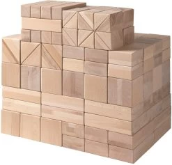 Van Dijk Toys Haagse Blokkenset 10cm - Naturel 5 Dozen -Kinder Welt Verkauf van dijk toys haagse blokken set 156 delig naturel