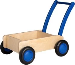 Van Dijk Toys Loop-blokkenwagen - Blauw